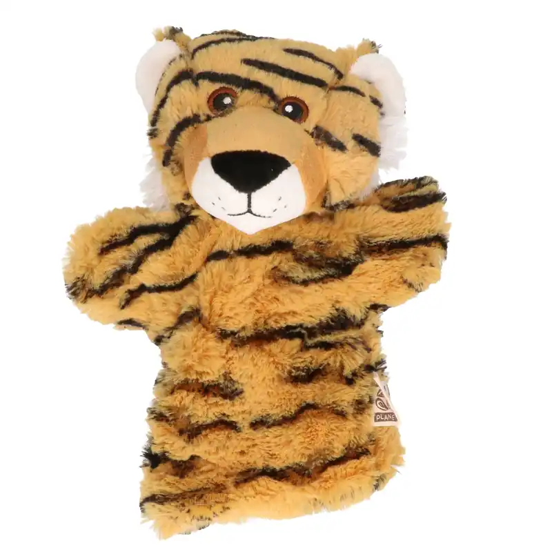 Nature Planet tijger handpop - pluche - 22 cm - poppenkast Betaalbaar