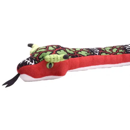 Pluche rode slang knuffel - 137 cm - zacht - knuffeldier Goedkoop