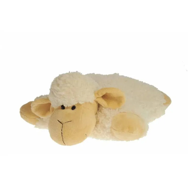 Gecertificeerd Schaap knuffel kussen - creme wit - pluche - 35 cm