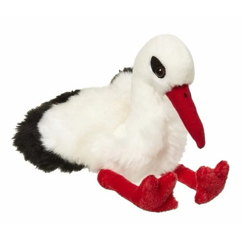 Nature Planet ooievaar knuffel - pluche - 30 cm - wit - vogels Koop Vandaag