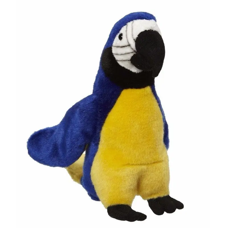 Direct Beschikbaar Nature Planet papegaai knuffel - blauw - pluche - 21 cm