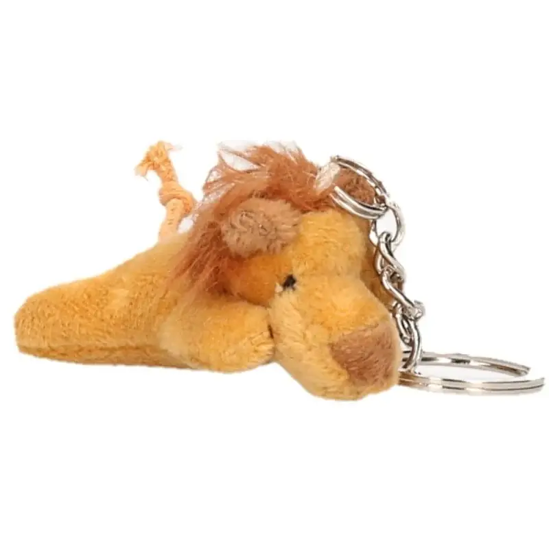 Nature Planet leeuw knuffel sleutelhanger - pluche - 6 cm - dieren Gecertificeerd