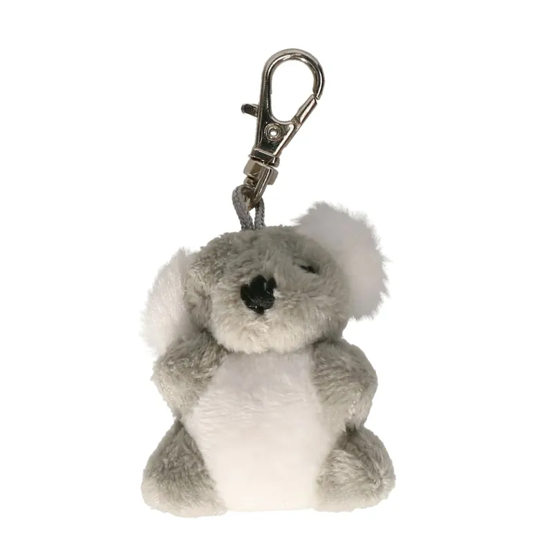 Nature Planet koala sleutelhanger - pluche - 6 cm - grijs Hoge Kwaliteit