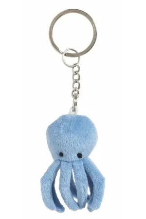 Veilige Betaling Nature Planet octopus knuffel sleutelhanger - pluche - 6 cm
