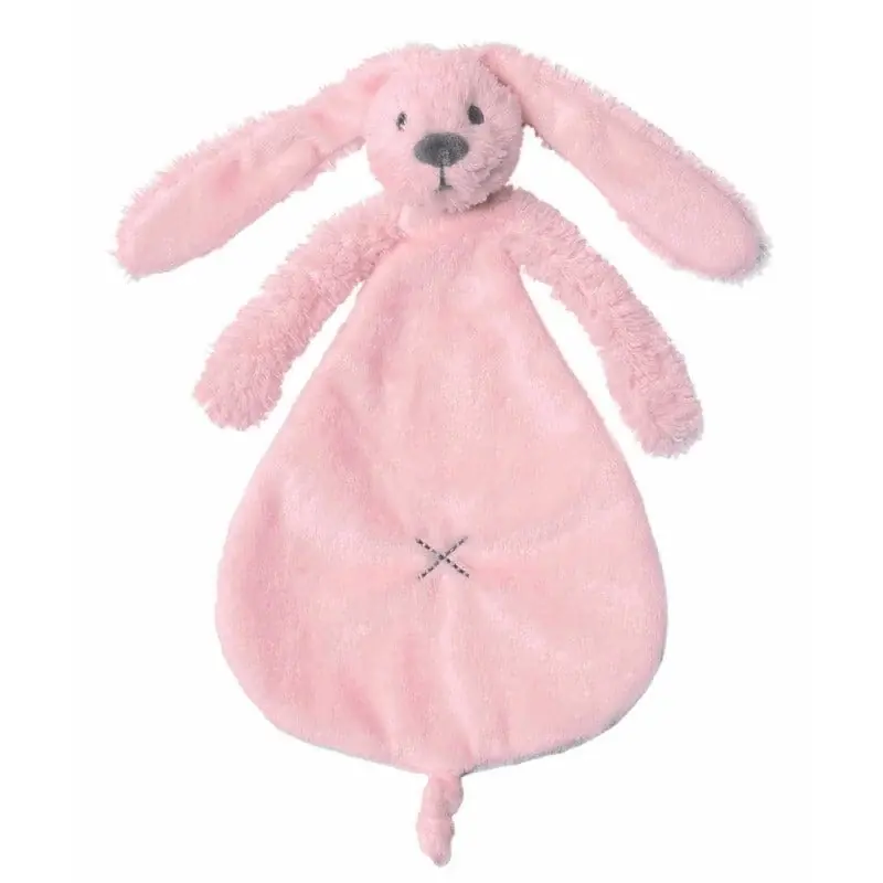 Seizoensaanbieding Happy Horse Richie konijn knuffeldoekje - roze - pluche - 25 cm
