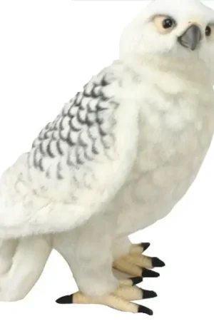 Hansa sneeuwuil knuffel - pluche - 35 cm - zacht - decoratief Direct Verzonden