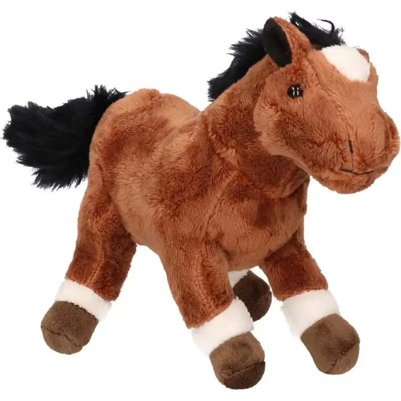 Bestel Nu Cornelissen bruine paardenknuffel - pluche - 24 cm - boerderij