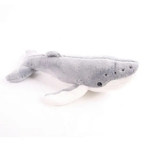 Must-Have Pluche bultrug walvis knuffel - pluche - 24 cm - grijs
