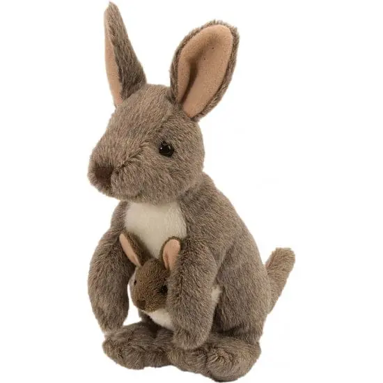 Wild Republic kangoeroe knuffel met baby - pluche - 20 cm - dierenknuffel Uitverkoop