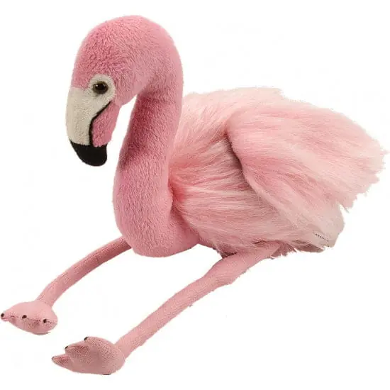 Wild Republic flamingo knuffel - pluche - 30 cm - roze - vogels - dierenknuffels Gratis Retour