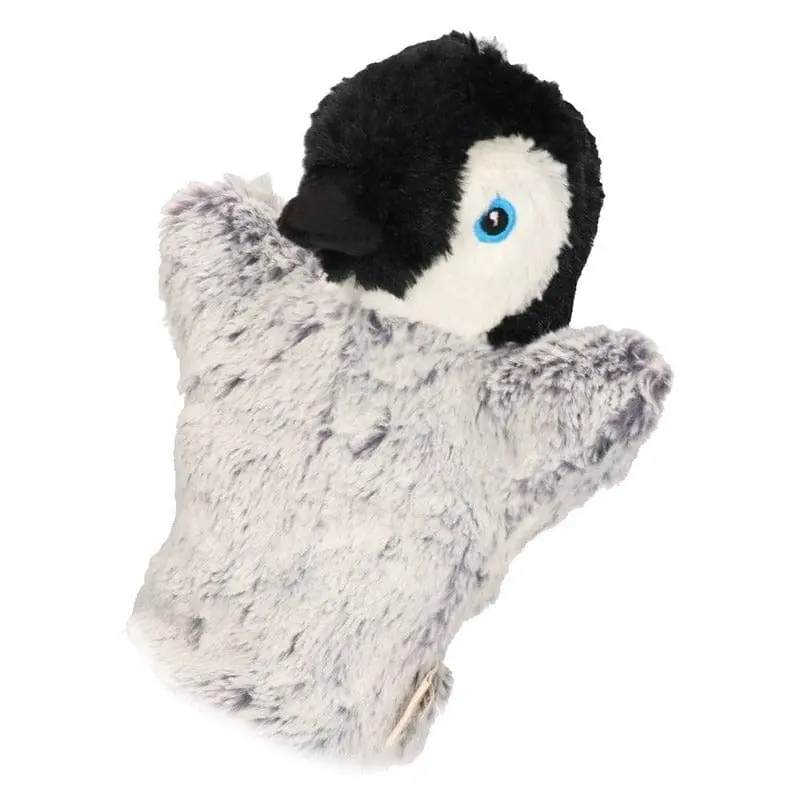 Superprijs Nature Planet pinguïn handpop knuffel - pluche - 22 cm