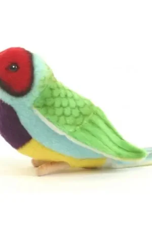 Merkproduct Hansa Gouldamadine knuffel - pluche - 11 cm - vogelknuffel