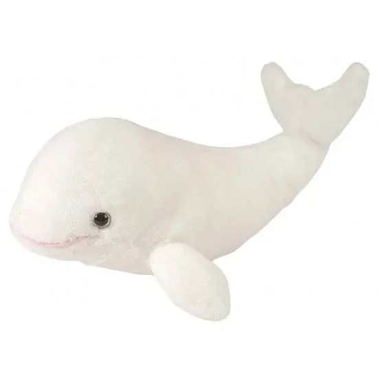 Wild Republic beluga walvis knuffel - pluche - 25 cm - creme wit - dierenknuffel Flitsaanbieding
