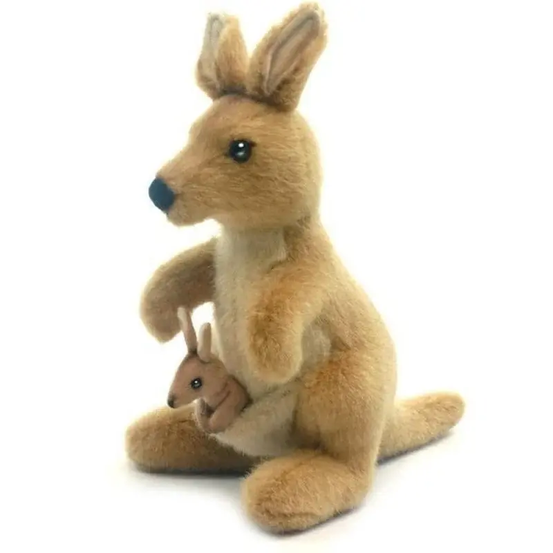 Hansa kangoeroe knuffel met baby - pluche - 20 cm Laatste Kans