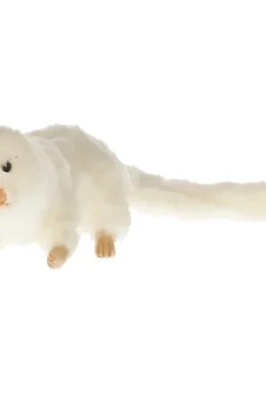 Hansa fret knuffel - wit - pluche - 23 cm - dierenknuffel Beste Prijs