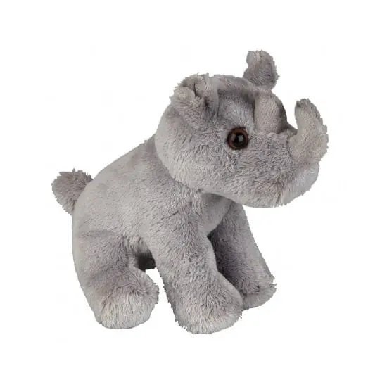 Laatste Kans Ravensden neushoorn knuffel - pluche - zittend - 15 cm
