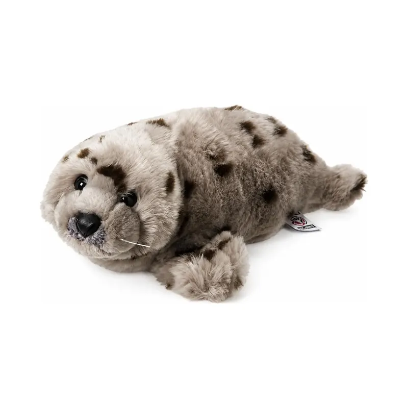 Goedkoop Nature Planet zeehond knuffel - pluche - grijs met stippen - 40 cm