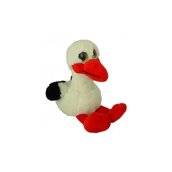 Korting Pia Soft Toys ooievaar knuffel - pluche - 18 cm - geboorte knuffel