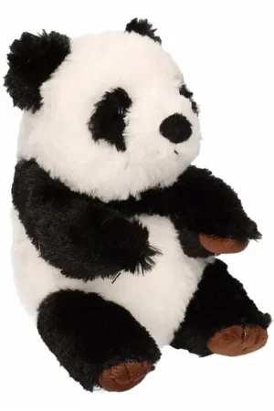 Pluche panda knuffel - zittend - 19 cm - zachte knuffel Alleen Vandaag