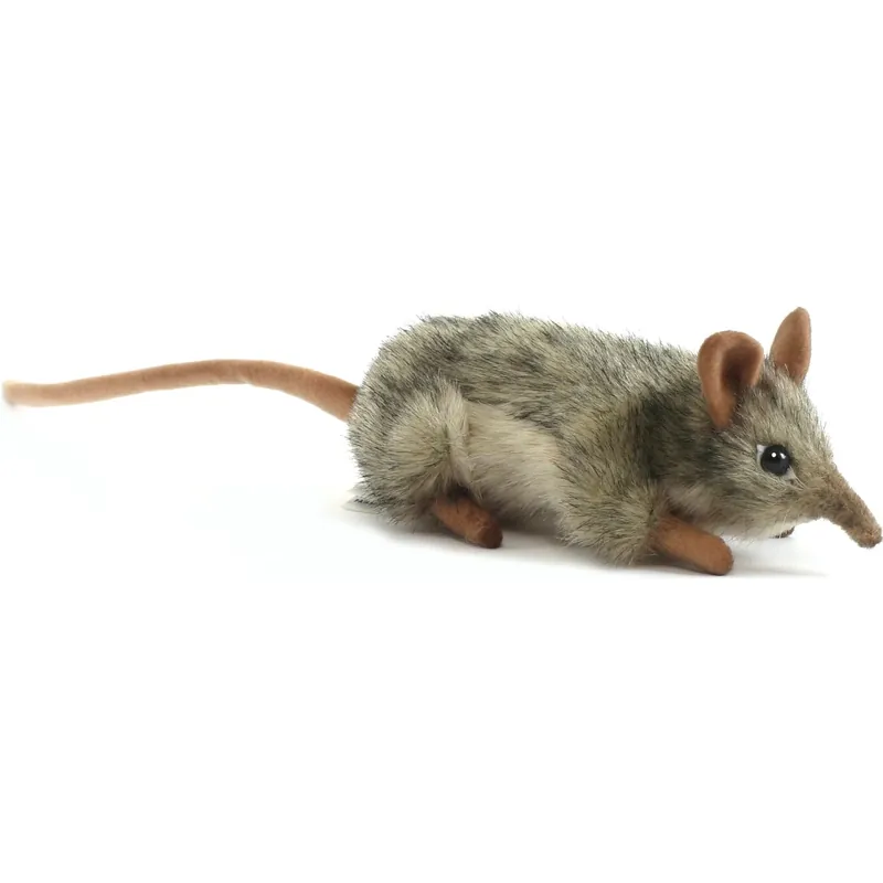 Alleen Vandaag Hansa olifantsmuis knuffel - pluche - 18 cm - bruin/grijs