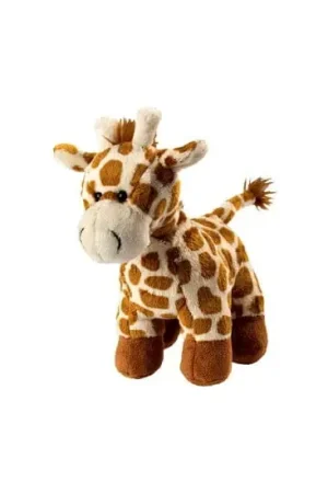 MBW giraffe knuffel - pluche - 18 cm - staand - safari dieren Beperkte Voorraad