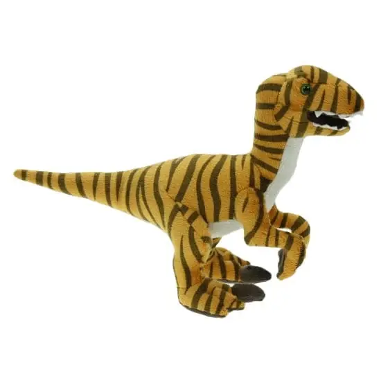 Pluche velociraptor knuffel - dino - 32 cm - kraalogen Must-Have
