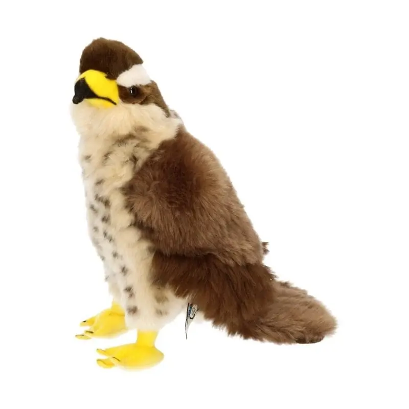 Actieprijs Pluche havik knuffel - bruin/wit - 23 cm - roofvogel - vogelknuffel