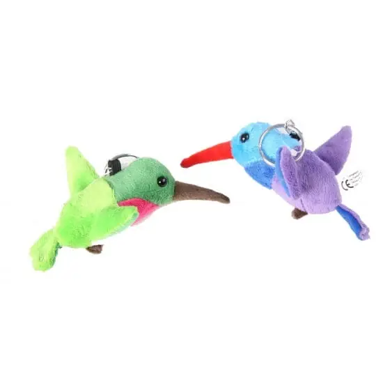 Favoriet Pluche kolibrie knuffel - sleutelhanger - 12 cm - tashanger