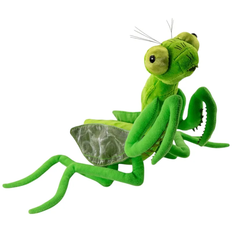 Laatste Versie Bidsprinkhaan knuffel - pluche - groen - 35 cm