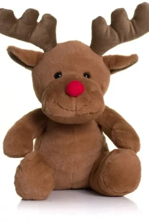 Tijdelijk Beschikbaar Pluche rendier knuffel - bruin - 30 cm - kerstknuffel