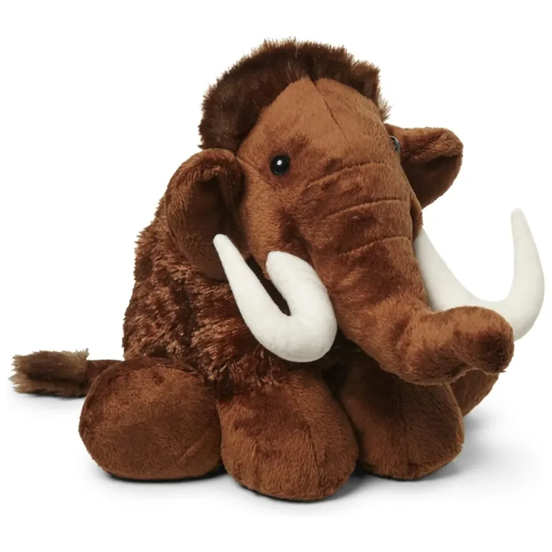 Mammoet knuffel - pluche - 26 cm - bruin - prehistorische knuffel Direct Beschikbaar