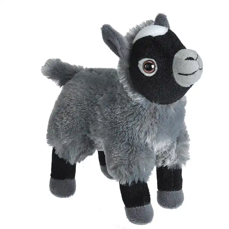 Betrouwbaar Wild Republic geitje knuffel - pluche - grijs/zwart - 20 cm
