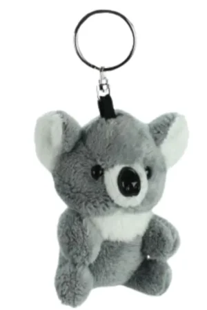 Alleen Vandaag Cornelissen pluche koala knuffel - sleutelhanger - grijs - 10 cm