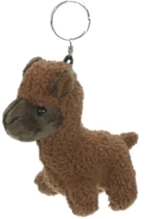 Alpaca mini knuffel sleutelhanger - pluche - 12 cm - bruin Veilige Betaling