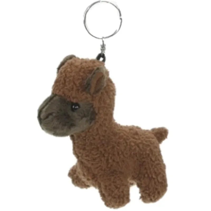 Alpaca mini knuffel sleutelhanger - pluche - 12 cm - bruin Veilige Betaling