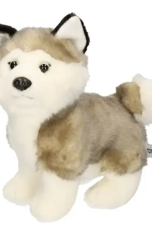 Pluche Husky hond knuffel - pluche - 24 cm Koopje