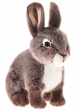 Aanbieding Pluche konijn knuffel - zittend - 21 cm - boerderij knuffel