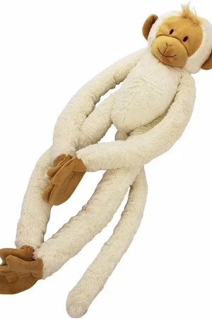 Alleen Vandaag Happy Horse knuffel aap wit - pluche - 23 cm - slingeraap