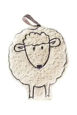 Warmte knuffel schaap - polyester - 16 x 18 cm - magnetronknuffel Shop Nu