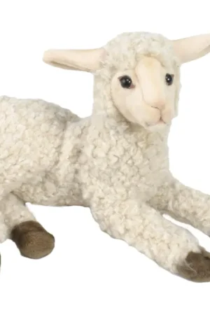 Premium Hansa lam knuffel - pluche - liggend - 23 cm - luxe