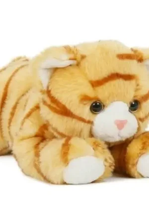 Lage Prijs Oranje kat knuffel - pluche - 25 cm - dierenknuffel