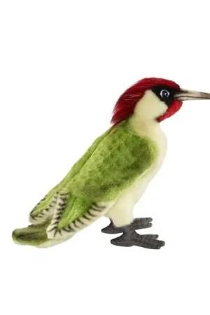 Premium Hansa groene specht knuffel - pluche vogel - 27 cm - realistisch