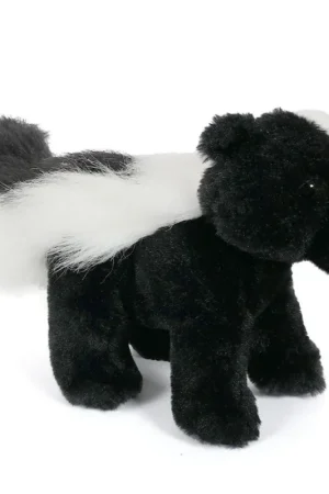 Pluche stinkdier knuffel - pluche - 25 cm - zwart/wit - dierenknuffel Finale Uitverkoop