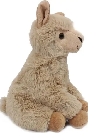 Pluche alpaca knuffel beige - zittend - 24 cm Tijdelijk Beschikbaar