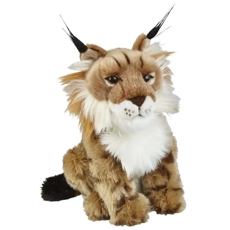Pluche lynx knuffel - bruin - 28 cm - wilde kat Snelle Levering