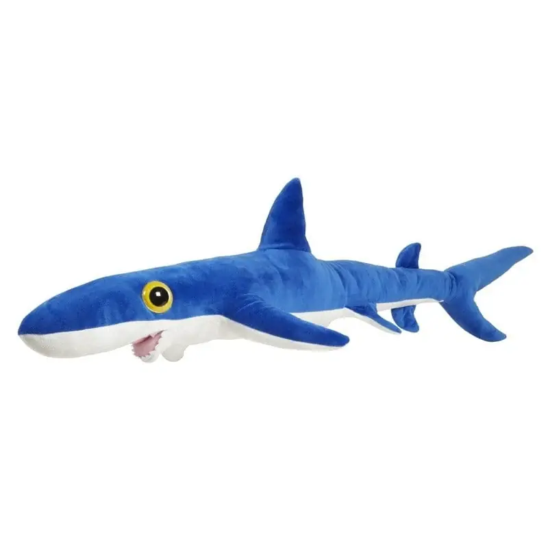 Direct Beschikbaar Pluche haai knuffel - blauw - 60 cm - zeedieren knuffel