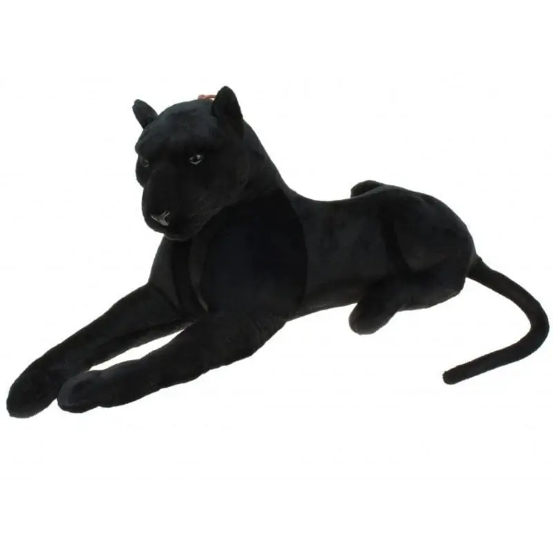 Korting Kruger pluche zwarte panter knuffel - liggend - 90 cm