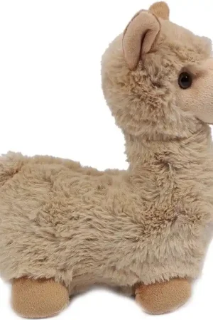Pluche alpaca/lama knuffel - beige - 29 cm - staand Aanbieding