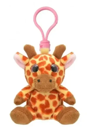 Sleutelhanger giraf knuffel - pluche - 9 cm - dierenaccessoire Direct Beschikbaar