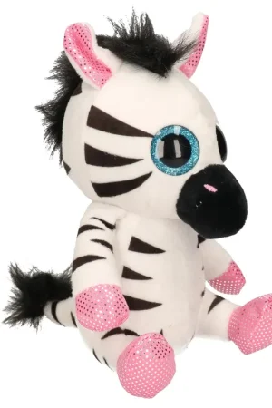 Beste Prijs Pluche zebra knuffel - zwart/wit - 20 cm - zittend